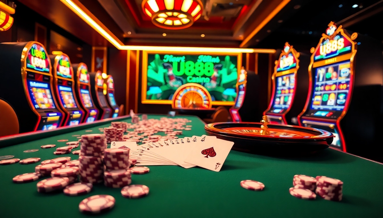 Experience thrilling gameplay at U888 U88 with vibrant casino elements and winning opportunities.